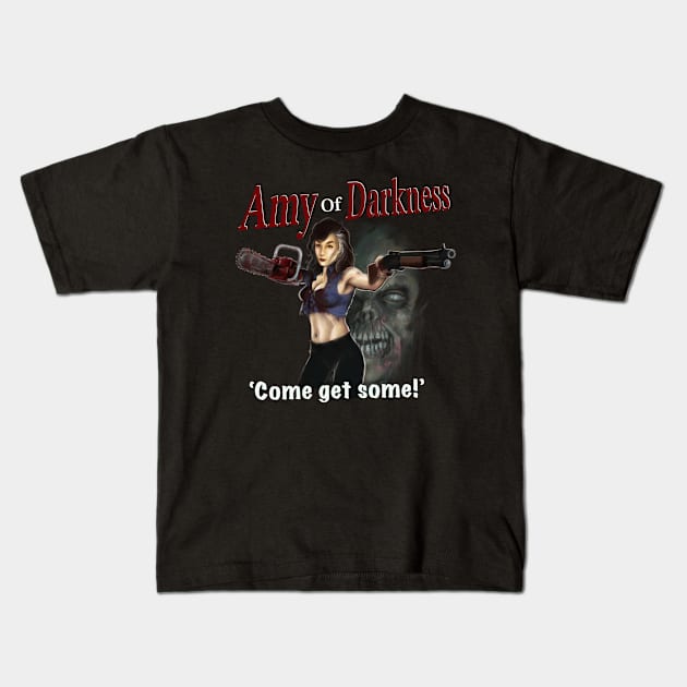 Amy of Darkness Kids T-Shirt by The Sauntered Man